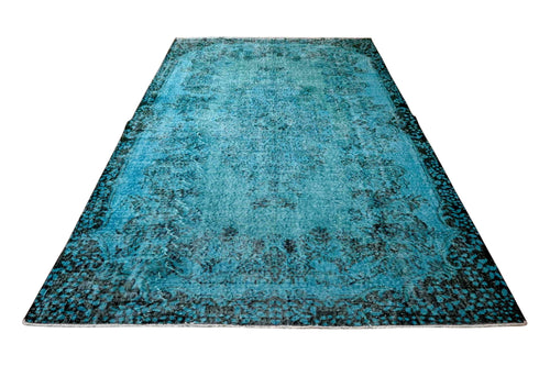 Cool turquoise vintage rug - G821