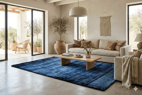 Blauw vloerkleed - G321