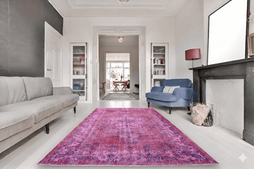Deep magenta vintage rug - G517