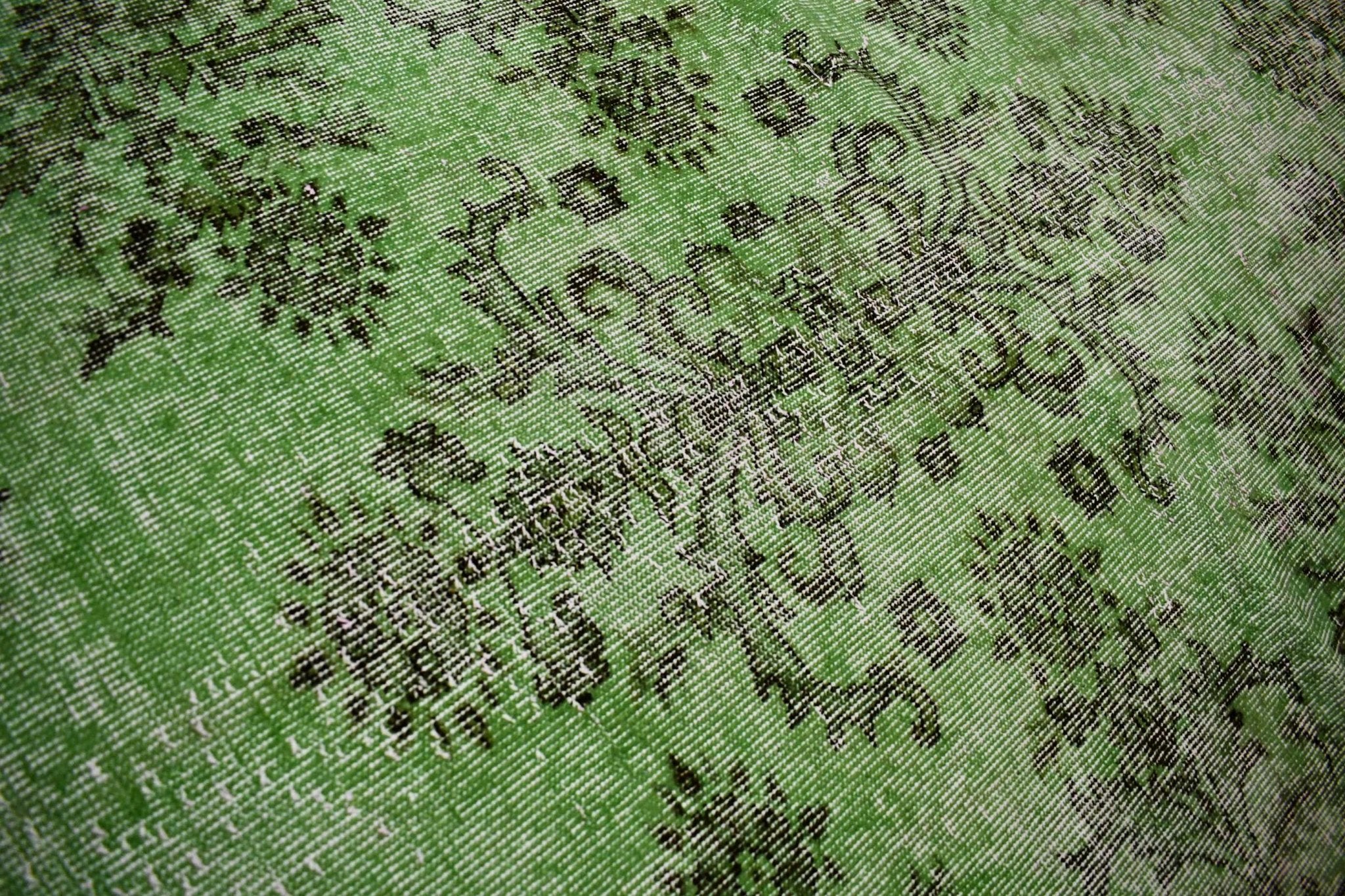 Green vintage rug