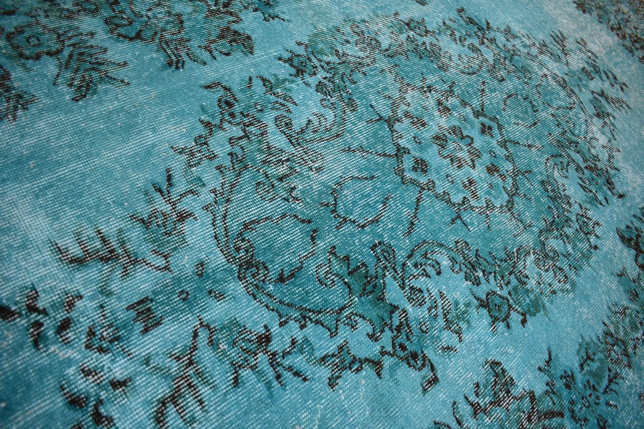 Vintage vloerkleed turquoise - Lavinta