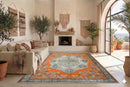 Spicy orange vintage rug - G284
