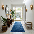 Luxe effen blauwe loper - G350