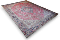 Impressive old pink vintage rug - G288