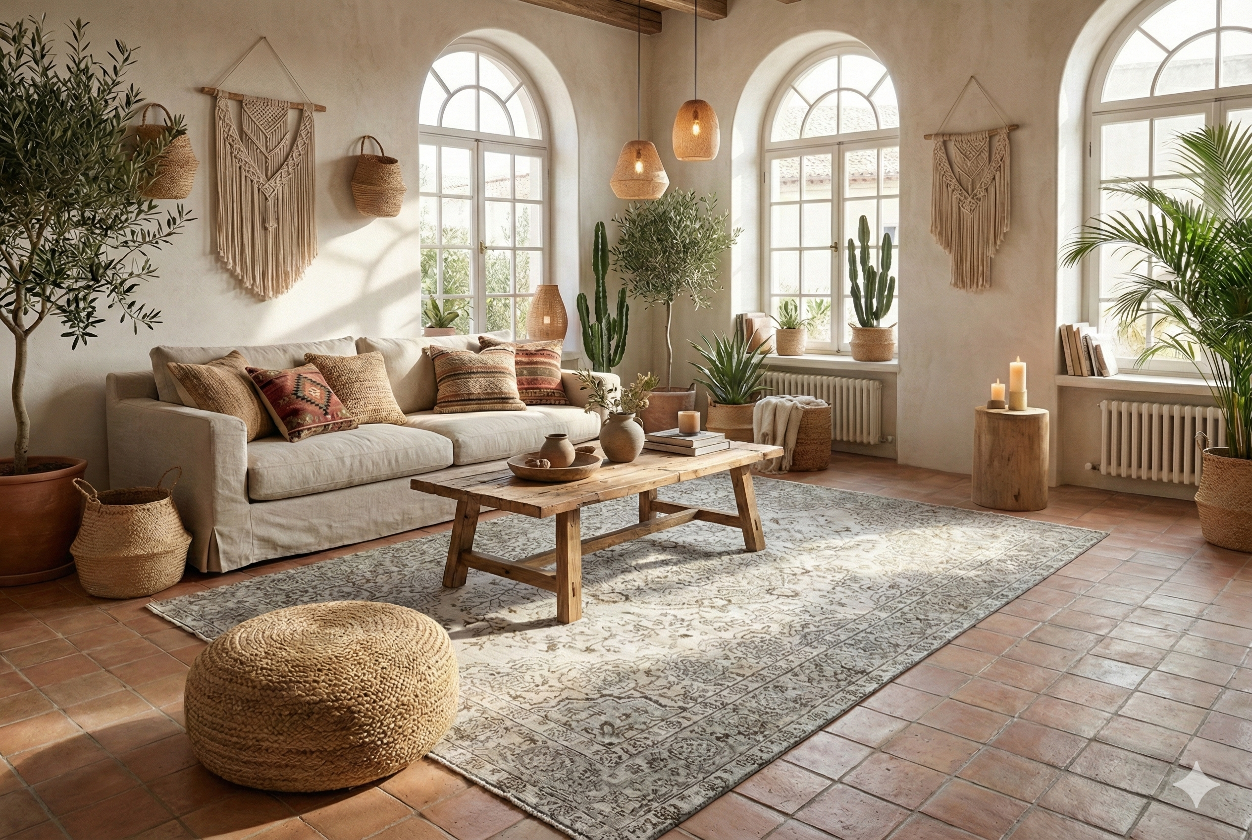 Beige vintage vloerkleed - G298