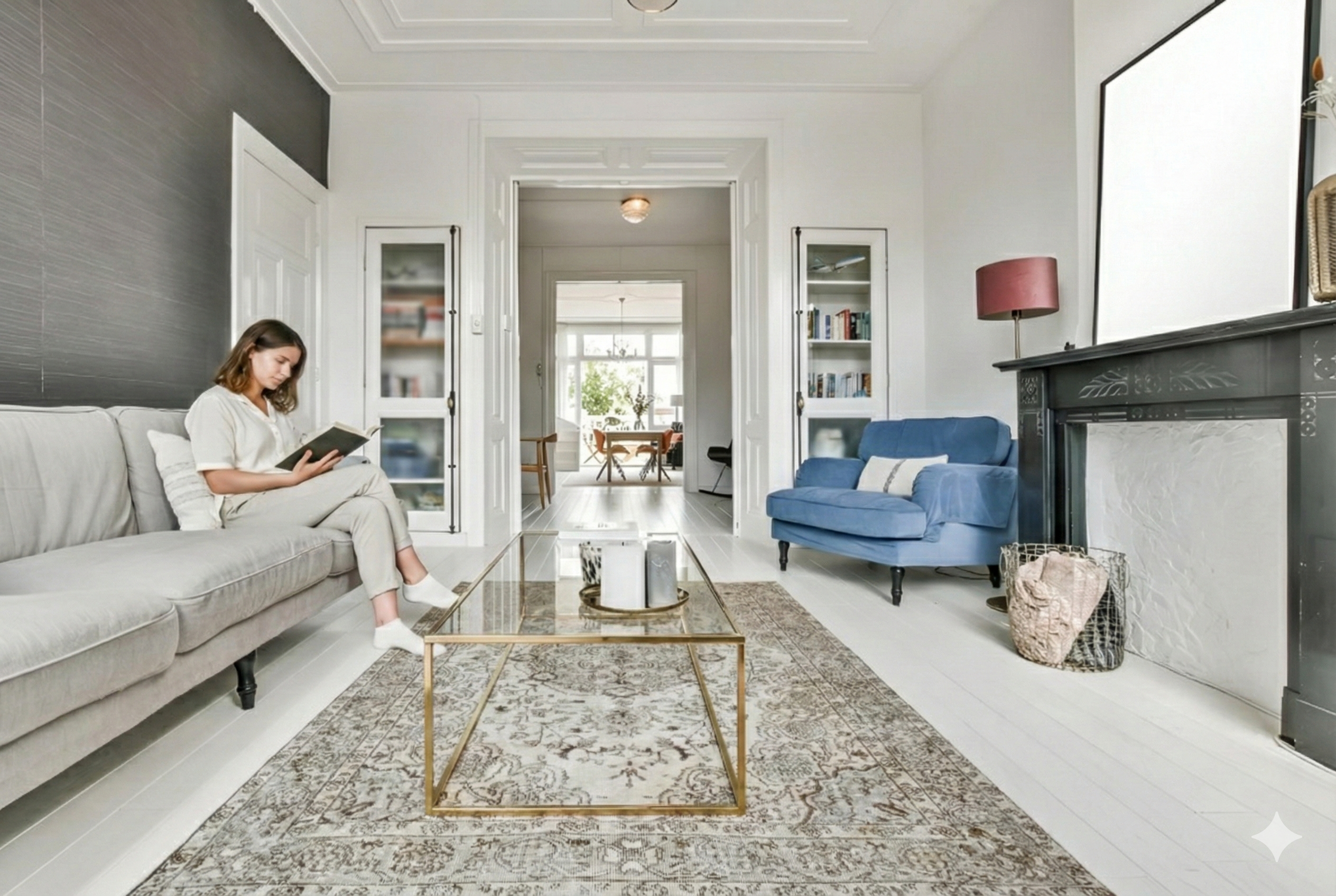 Beige vintage vloerkleed - G298