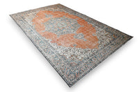 Chic orange vintage rug - G301
