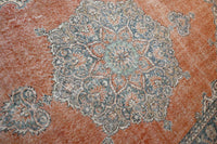 Chic orange vintage rug - G301