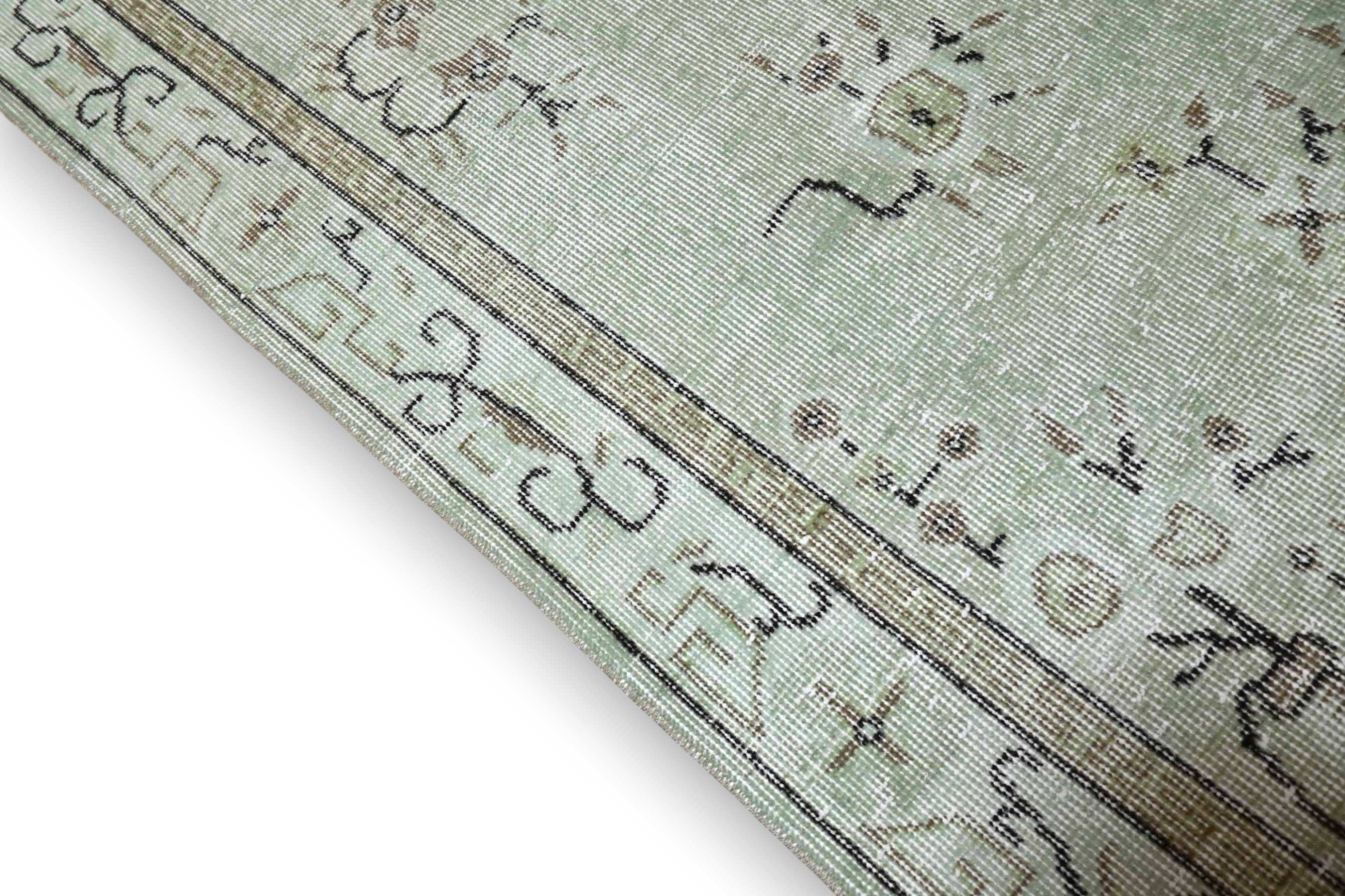 Groen vintage vloerkleed - G303