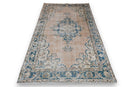 Doorleefd zalm vintage kleed 210x115 handgemaakt - G370