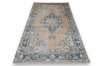 Doorleefd zalm vintage kleed 210x115 handgemaakt - G370