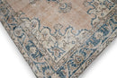 Distressed salmon vintage rug - G370