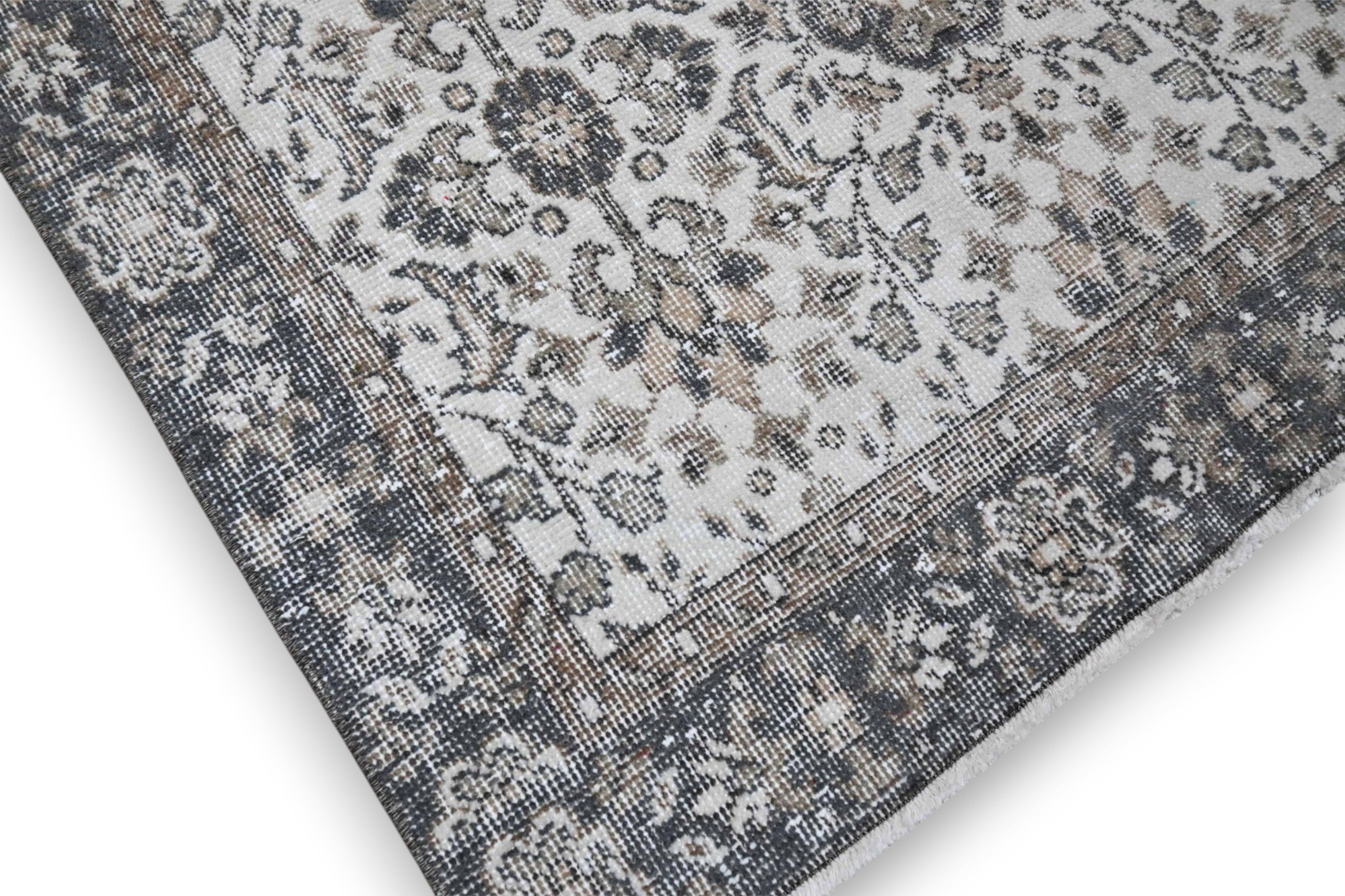 Luchtig grijs vintage vloerkleed - G373