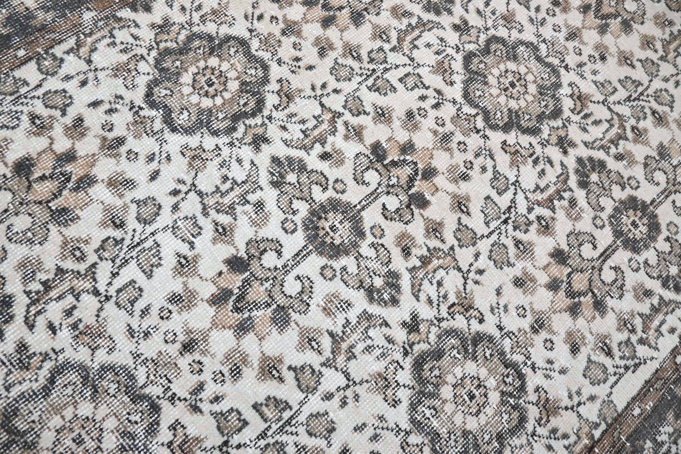 Luchtig grijs vintage vloerkleed - G373