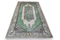 Pastel green vintage rug - G376