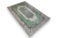 Pastel green vintage rug - G376