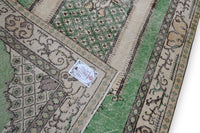Pastel green vintage rug - G376