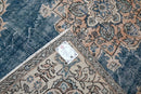 Stately navy blue vintage rug - G377