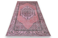 Warm pink vintage rug - G383