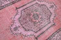 Warm pink vintage rug - G383