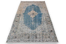Clear blue vintage rug - G384