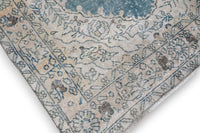 Clear blue vintage rug - G384