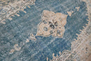 Clear blue vintage rug - G384