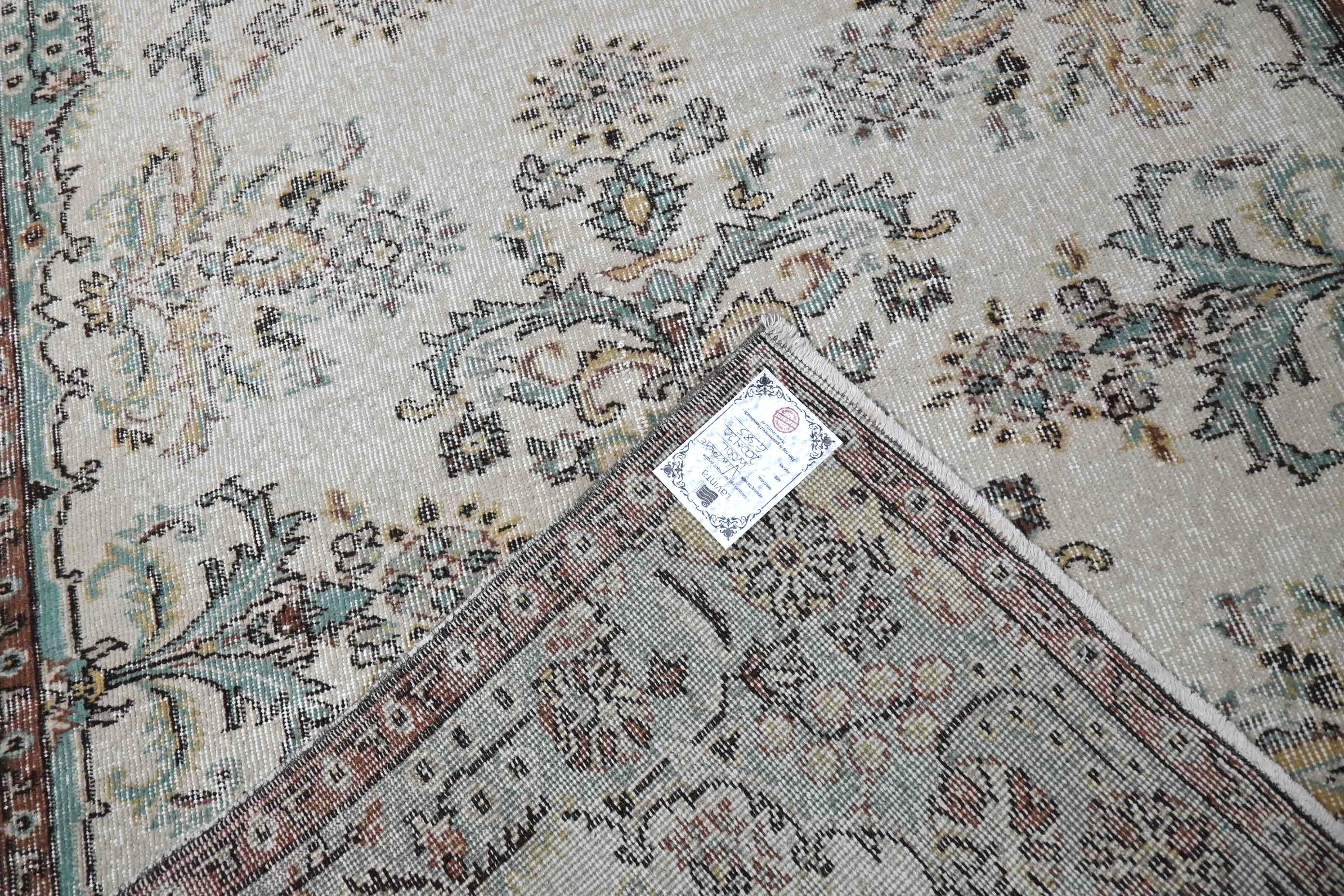 Subtiel crème vintage vloerkleed laagpolig - G385