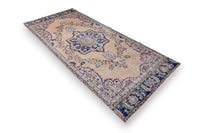 Authentiek beige vintage vloerkleed hoek - G389