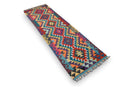 Amira kelim loper 200x60 cm - boho regenboog - G404