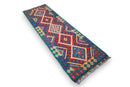 Amira kelim loper 200x60 cm - indigo medallion - G406