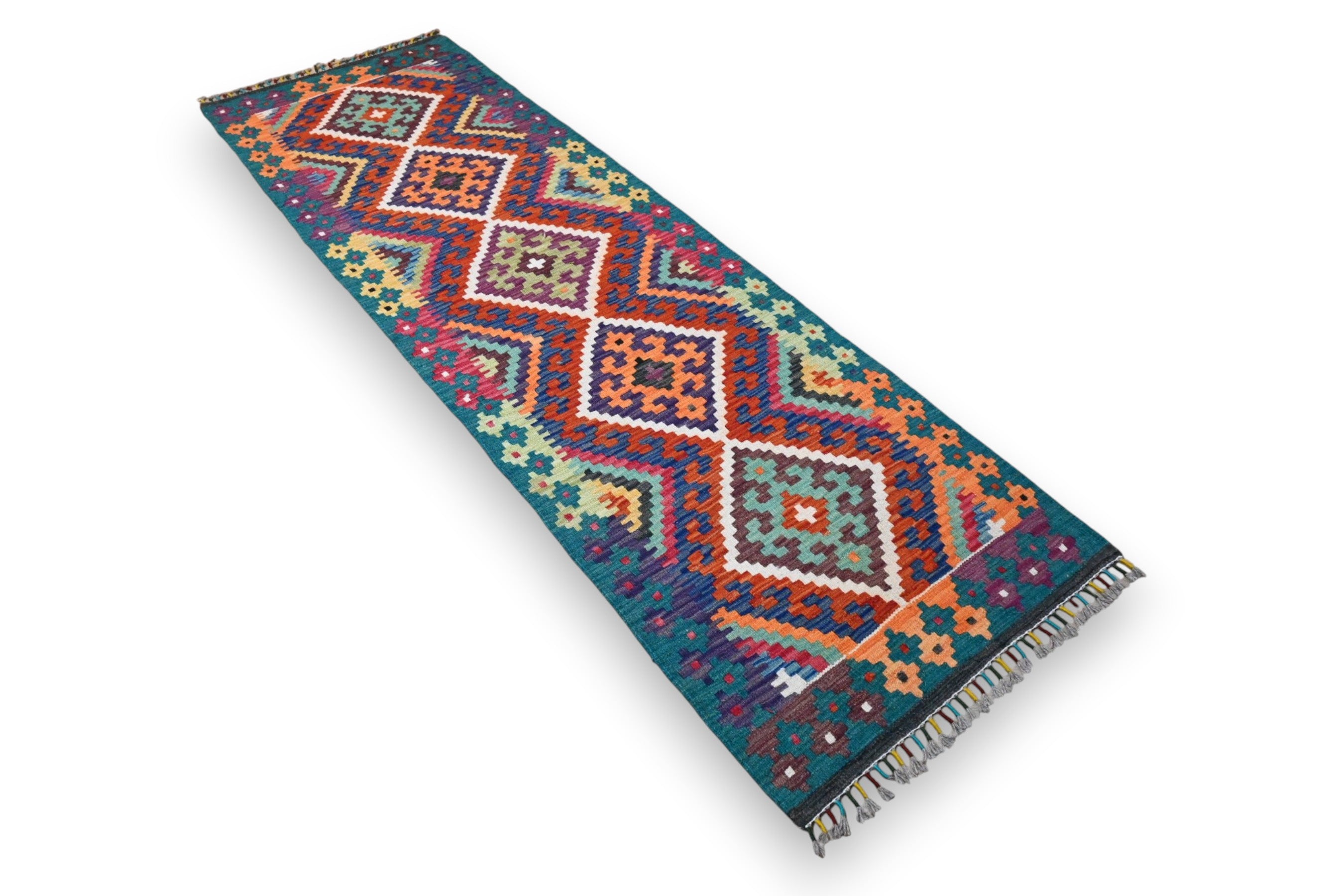 Amira kelim loper 200x60 cm - bordeaux nacht - G410