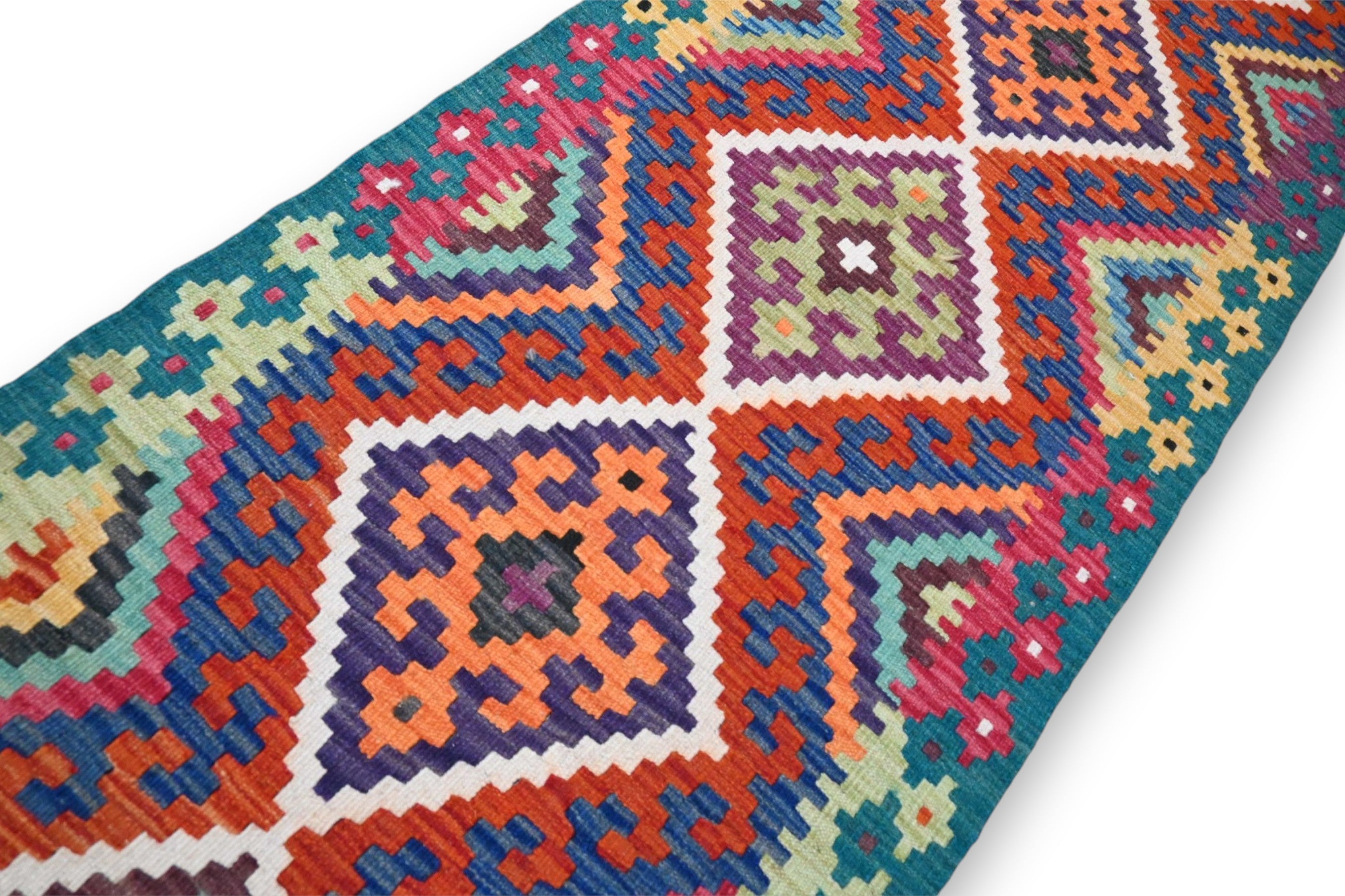 Amira kelim loper 200x60 cm - bordeaux nacht - G410