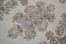 Botanisch crème vintage vloerkleed close-up - G411