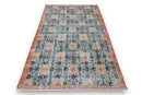 Bohemien groen vintage vloerkleed handgeknoopt - G432