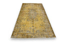 Zonnig geel vintage vloerkleed - G440