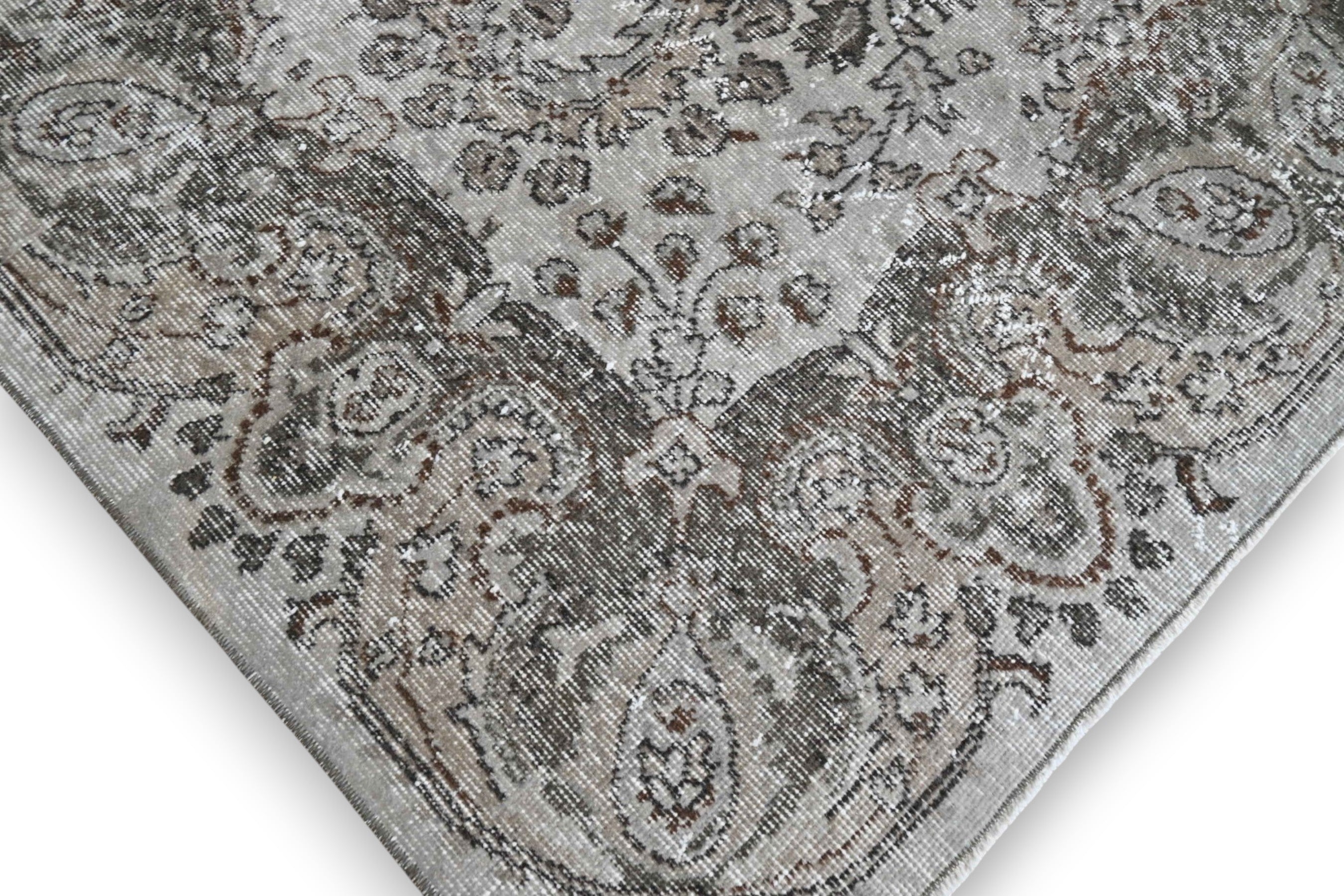 Smokey grijs vintage vloerkleed 215x115 cm - G442