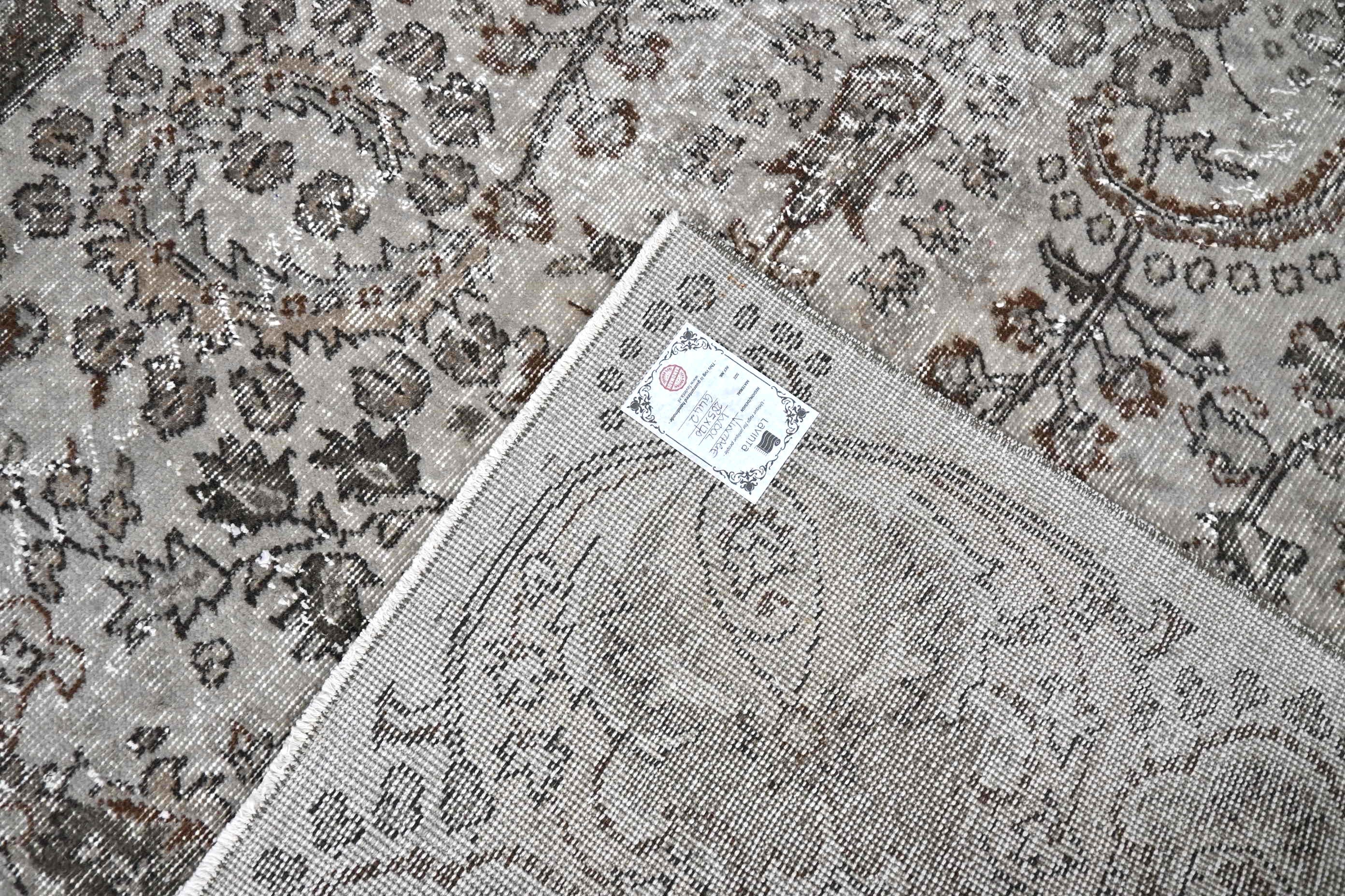 Smokey grijs vintage vloerkleed 215x115 cm - G442