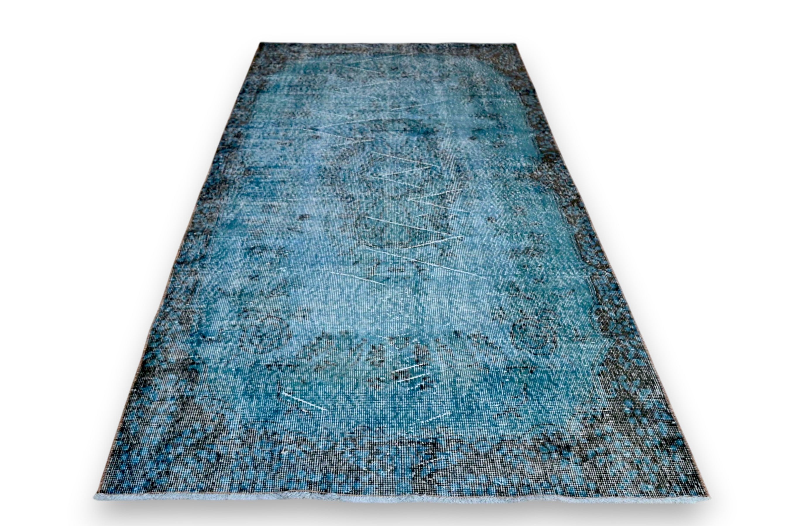 Deep blue vintage rug - G444