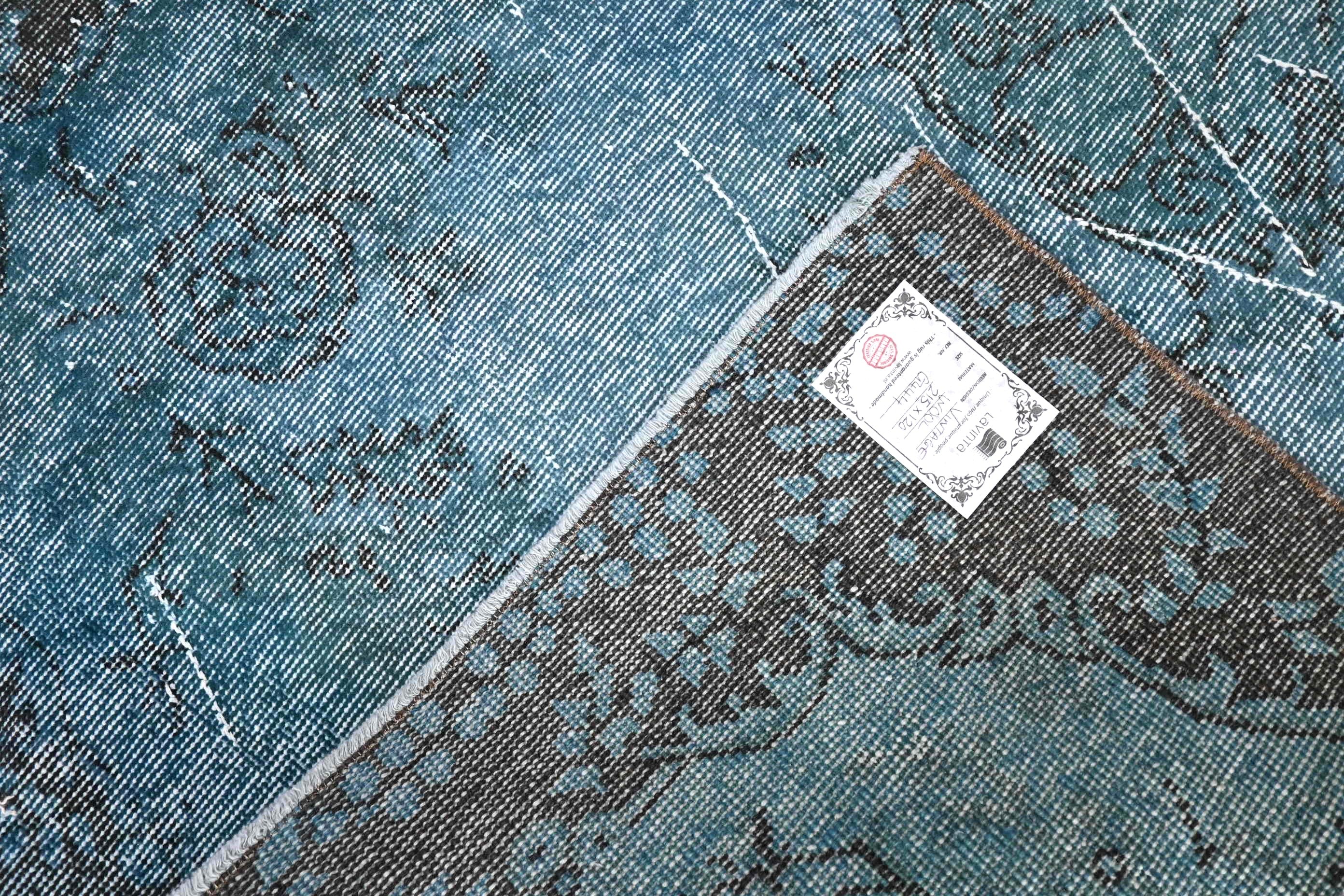 Deep blue vintage rug - G444