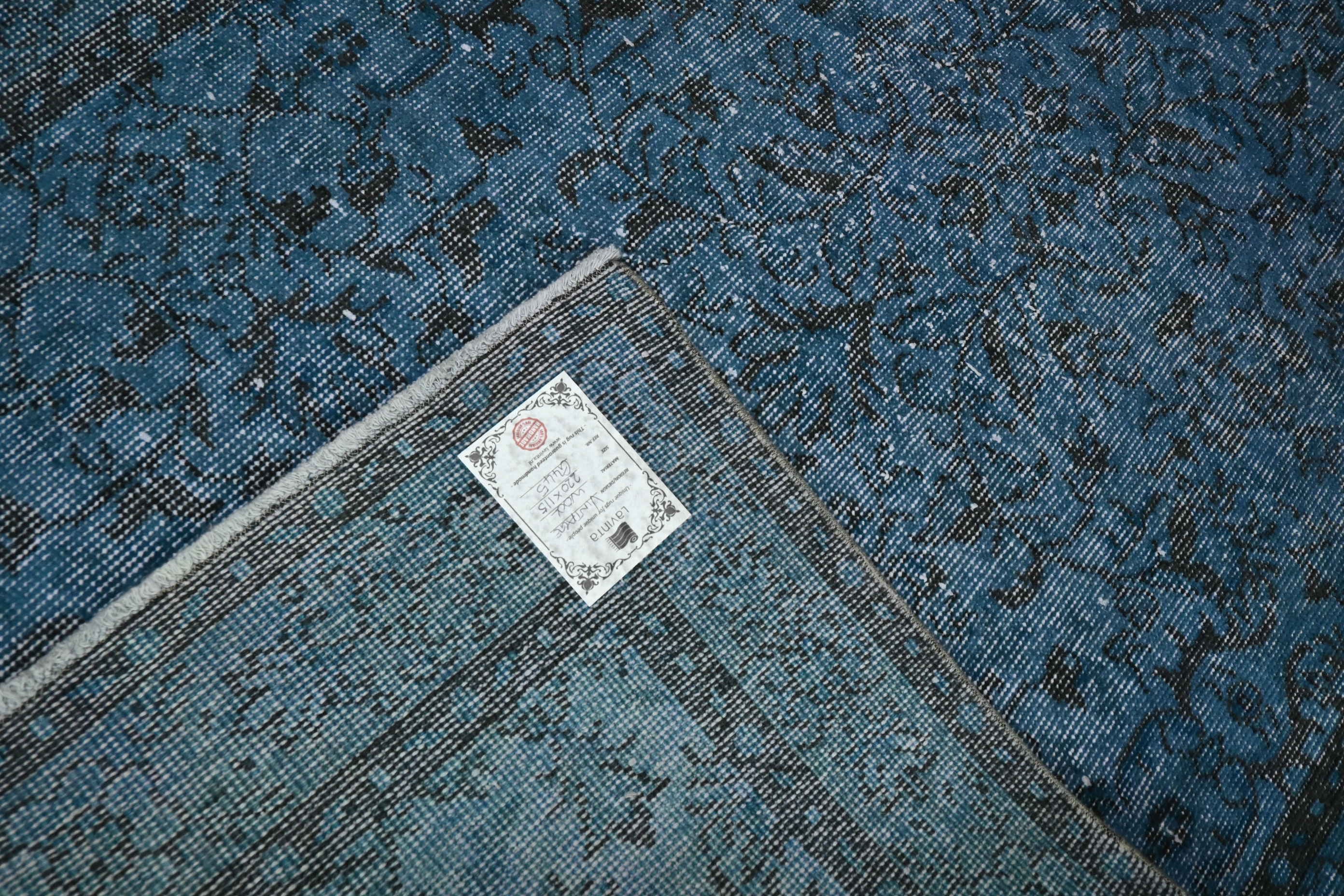 Royal blue vintage rug - G445