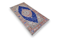Classic cobalt blue vintage rug - G447