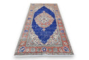 Classic cobalt blue vintage rug - G447