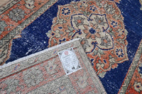 Classic cobalt blue vintage rug - G447