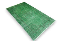 Emerald green vintage rug - G450