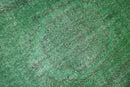 Emerald green vintage rug - G450