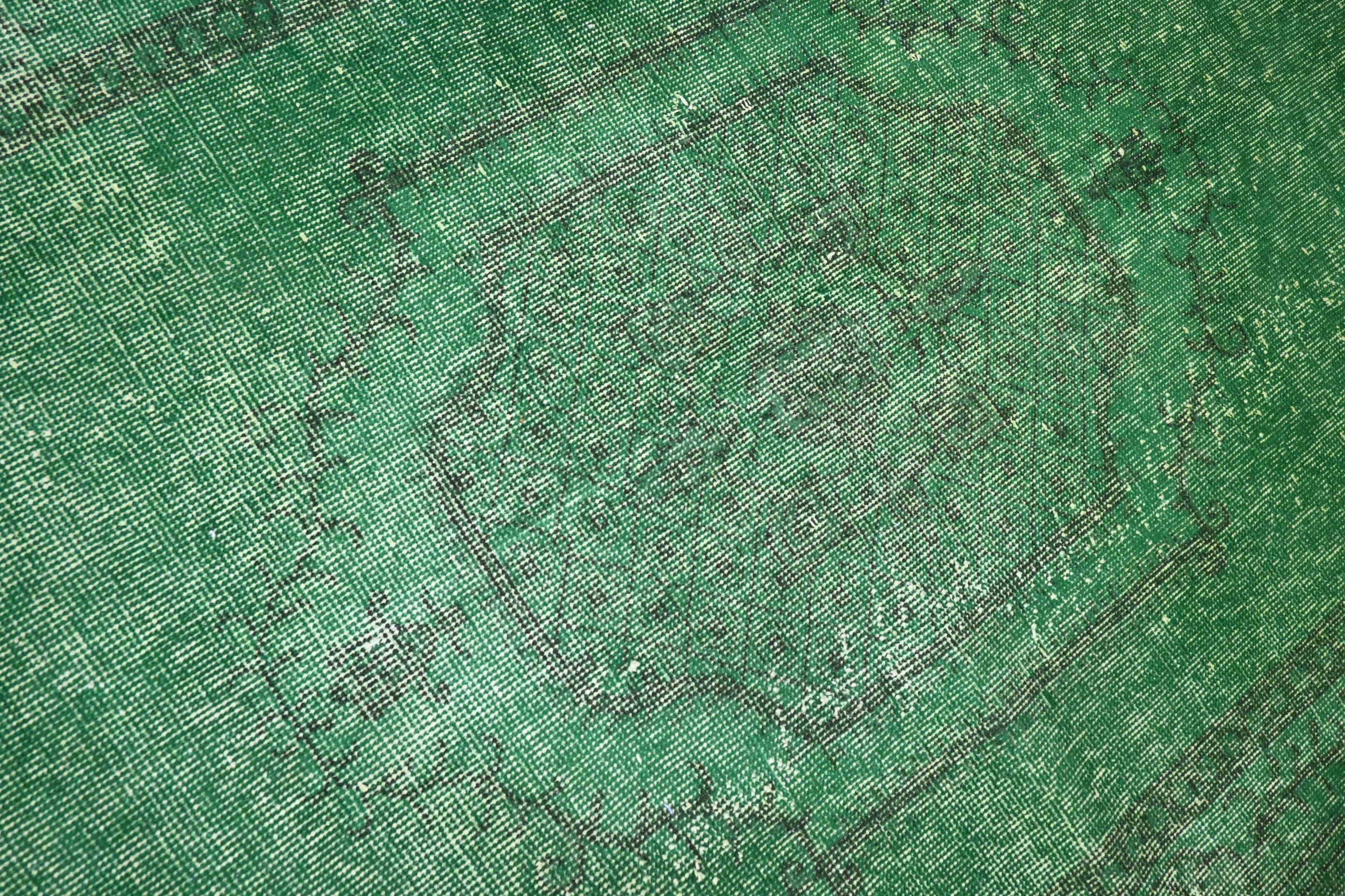 Emerald green vintage rug - G450