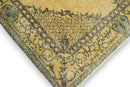 Mosterdgeel vintage vloerkleed medaillon - G451