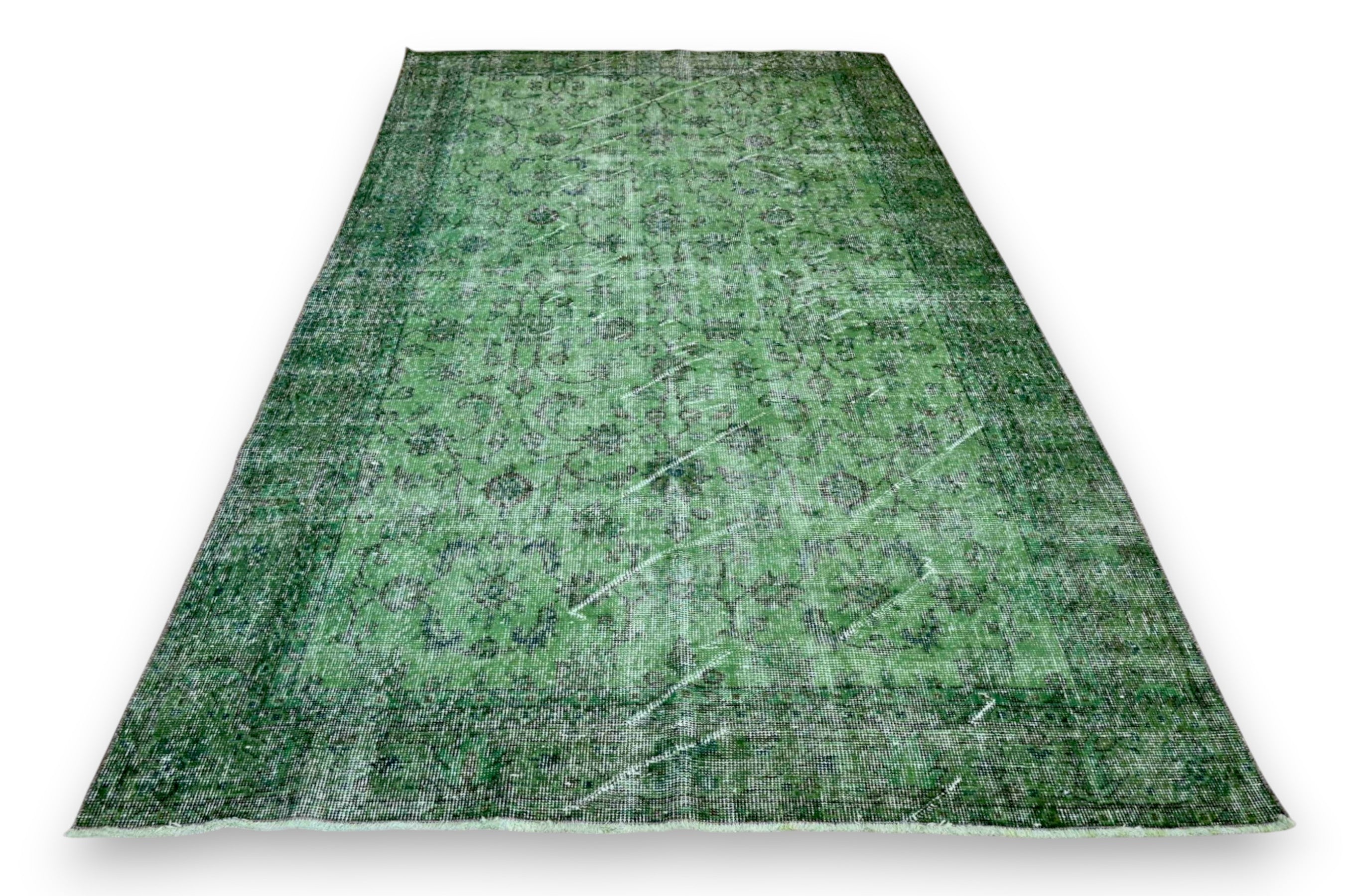 Olive Green Vintage Rug - G456
