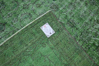Olive Green Vintage Rug - G456